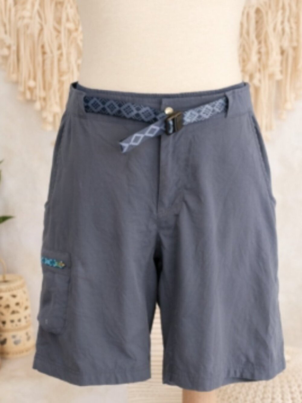 Columbia Omni‑Shade Sun Protection Gray Shorts 36W Outdoor Hiking Trailwear
